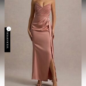Never Worn With Tags!! - Chic Strapless Blush Gown